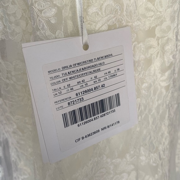 NEW UNWORN UNALTERED PRONOVIAS DRILIA WEDDING DRESS MERMAID LACE - Picture 8 of 13